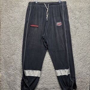 Vintage Y2K Enyce Performance Sys Racing‎ Mens 4XL Pants Black Joggers Track Zip